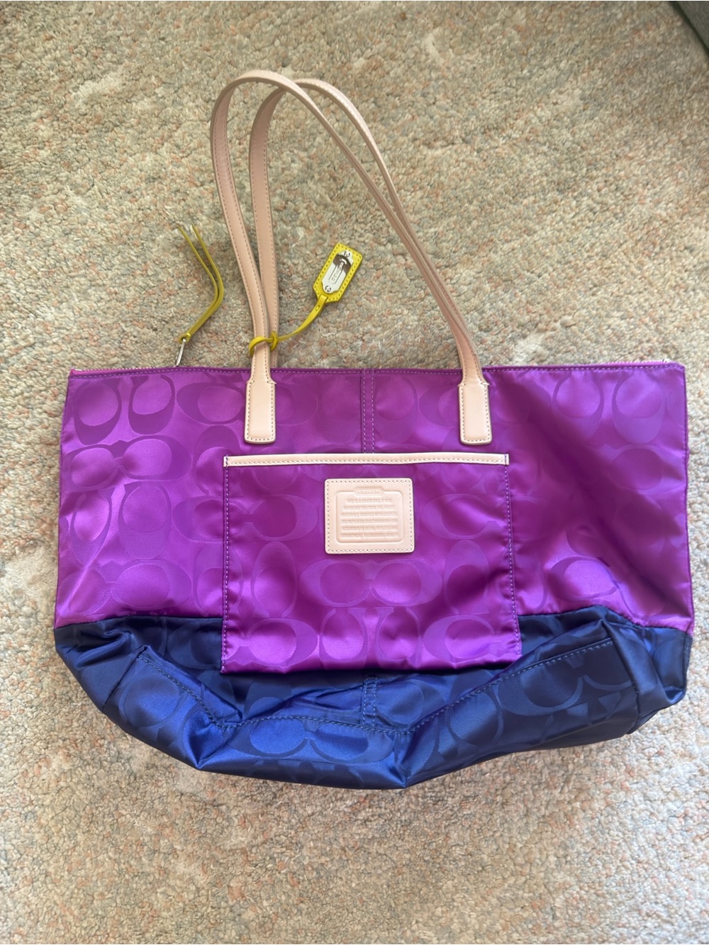 Coach Legacy Weekend Signature Colorblock Nylon Weekender Tote - Picture 2 of 5